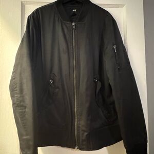 H&M Dark Gray Bomber Jacket for Men